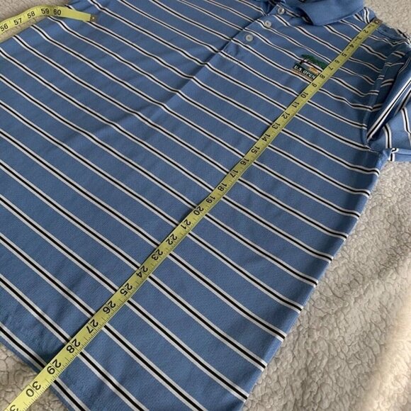 Torrey Pines Polo Mens Large 2008 US Open Techno Dry Blue Tiger Woods Links Tech - Picture 8 of 9